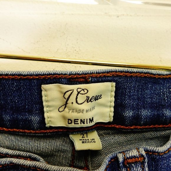 Edgy Jorts‎ Womens Shorts 27 J CREW Denim Blue Cuff Raw Hem Retro Y2K Faded 30x3 - Picture 4 of 10